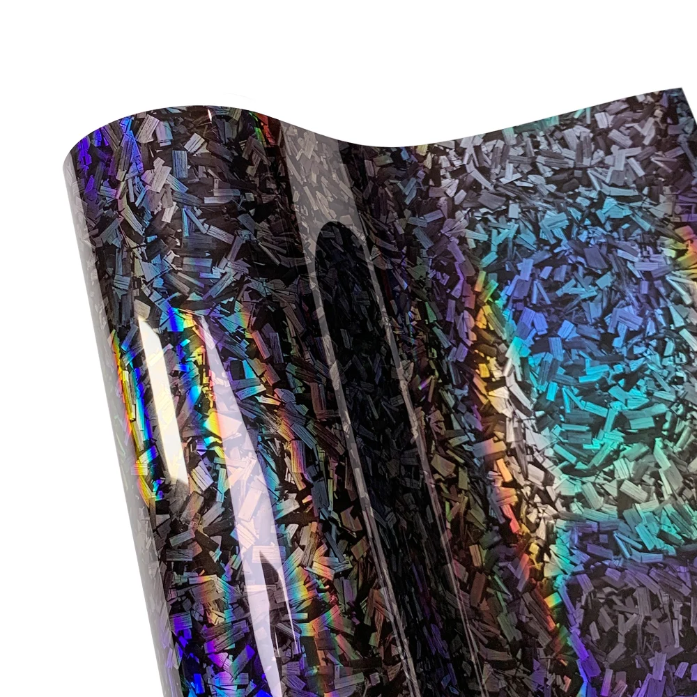 Carbon Faser Film Glänzend Schwarz Auto Körper Film Geschmiedet Carbon Faser Vinyl Wrap Film Selbstklebende Aufkleber Aufkleber für Auto Zubehör