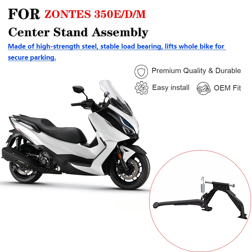 Motorcycle Main Center Stand Mounting Shaft, Heavy Duty Parking Support Frame For ZONTES 350E 350D 350M Maxi Scooter Replacement