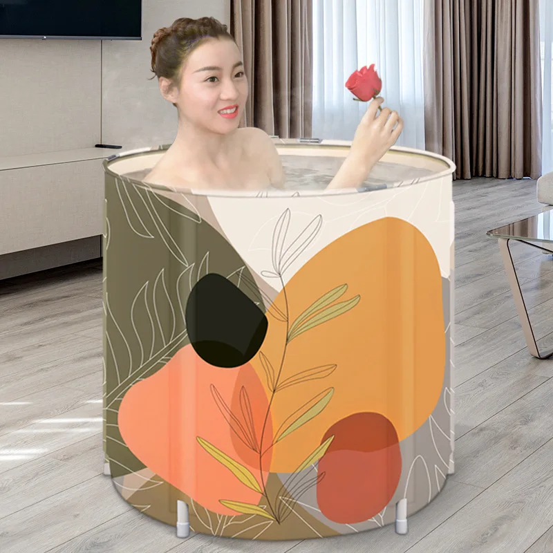 

75x68cm Bathtub for Adults Foldable Household Children's Bathtub for Adults Large Size Insulated Bathtub Portable Bathtub