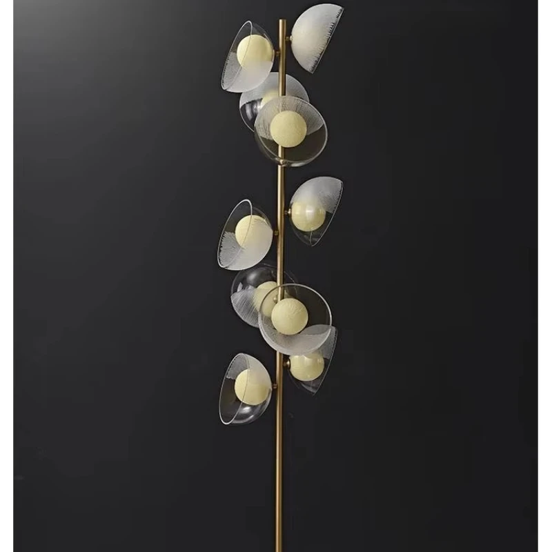 

Modern Nordic Luxury Bedroom Living Room Glass Light Emitting Diode Standing Decorative Floor Lamp