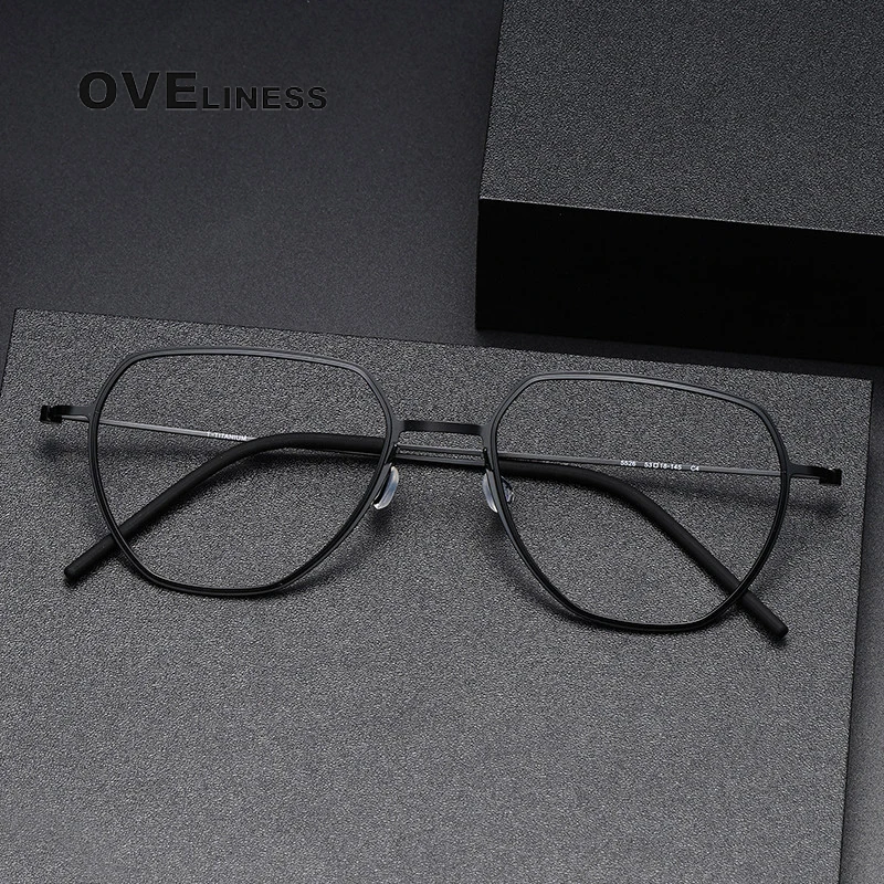 

2024 pure Titanium Glasses Frame Men Women Retro Prescription Eyeglasses frames Vintage Ultralight Myopia Optical male Eyewear