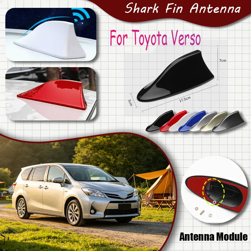 For Toyota Verso – Shark Fin Antenna, FM Signal Booster, Waterproof Radio Antenna, FM/AM Super Aerials