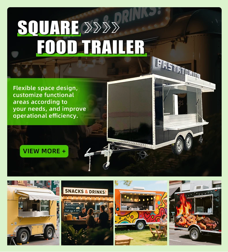 Easy To Use Food Trailer Fully Equipped Food Cart Truck Food Vending Truck
