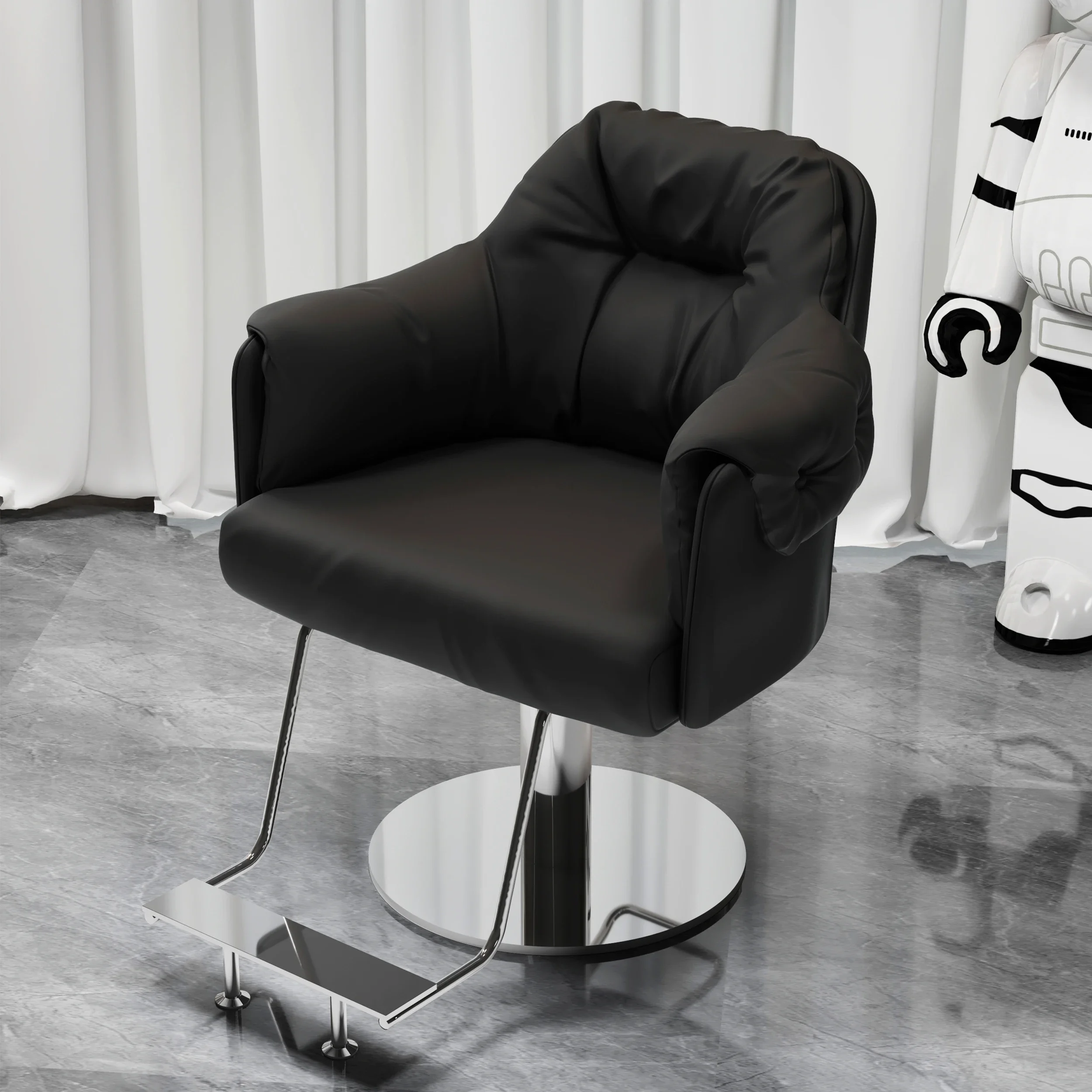 

Barbershop Professional Simple Barber Chair Swivel Lift Perm Barber Chair Shave Cadeira De Barbeiro Beauty Furniture