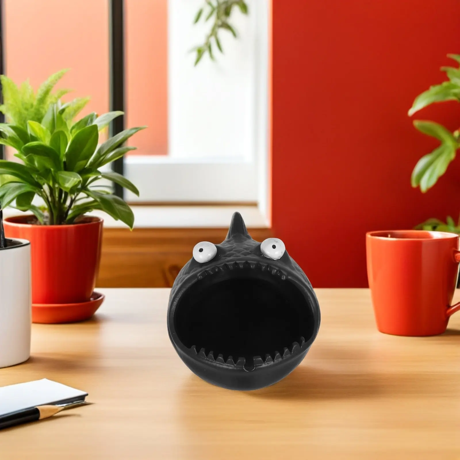 

Ceramic Smoking Tray Container Ashtray for Outdoor Use Dark Brown Decoration Holder