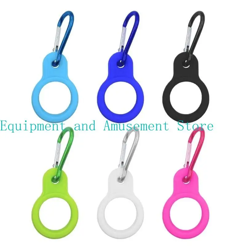 

652F Portable Silicone Water Bottle Buckle with Carabiner Belt Clip Secure Bottle Hanging Strap Sports Bottle Hanger Holder