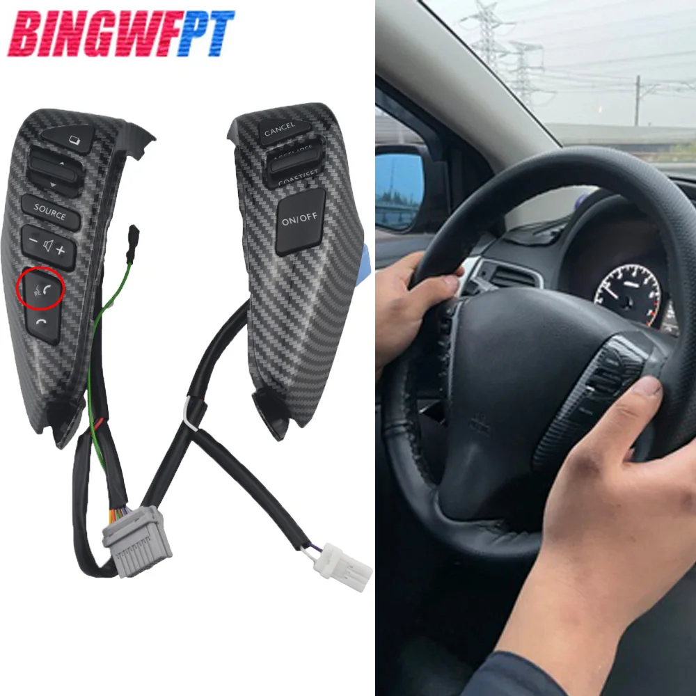 

25550-3DA6A For Nissan Sentra Livina Almera Cruise Control Switch Steering Wheel Player Bluetooth Button For Cube Versa Note