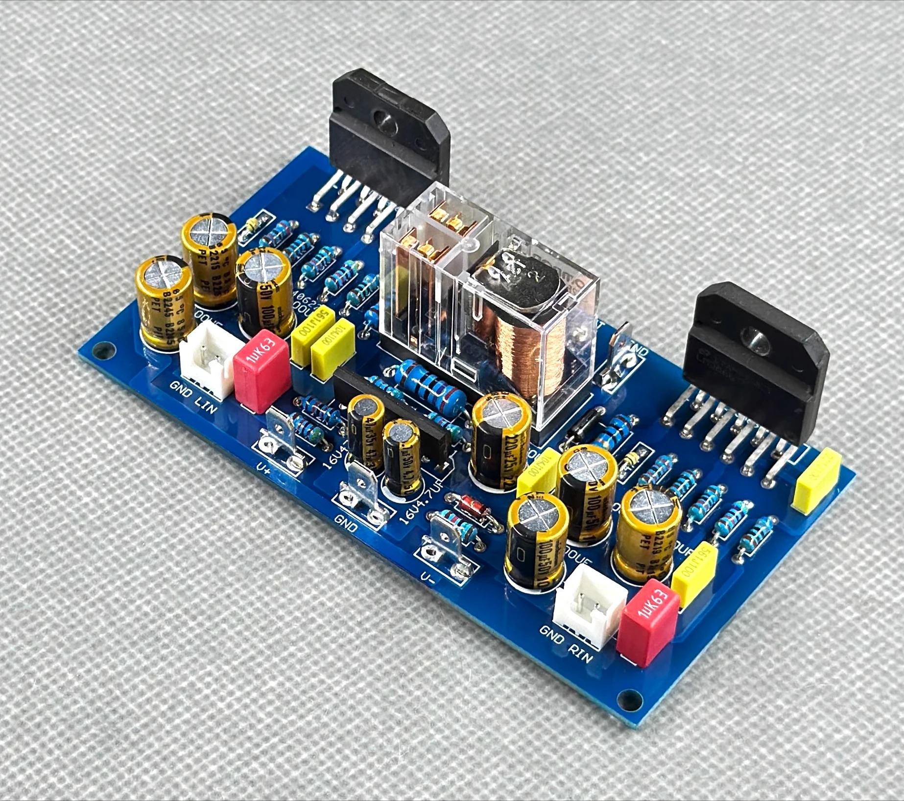 for LM3886 Dual Channel with Speaker Protection Power Amplifier Board Parts Finished PCB Empty Board