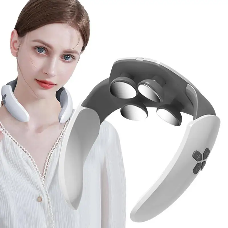 

Electric Pulse Neck Massager with Heat Multiple Modes Intelligent Neck Massager Pain Relief tool with 6 Modes 7 Intensity Gears