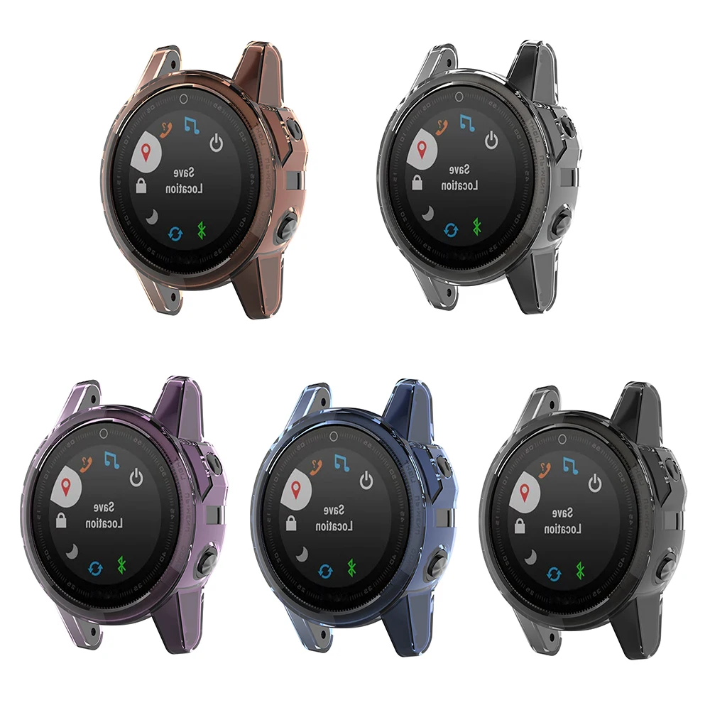 Custodia protettiva morbida in TPU per Garmin Fenix 5 5S 5X Plus custodia protettiva trasparente per paraurti