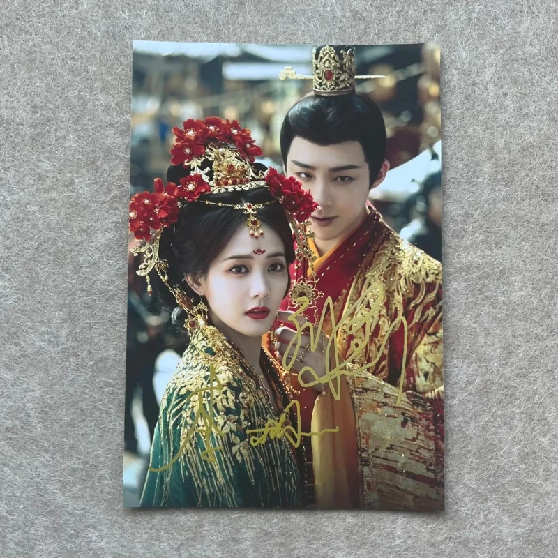 Liu Yuning Li Yitong HD Poster Autographed Photos TV A Dream Within A Dream Nan Heng Drama Stills Handwritten Signature Picture