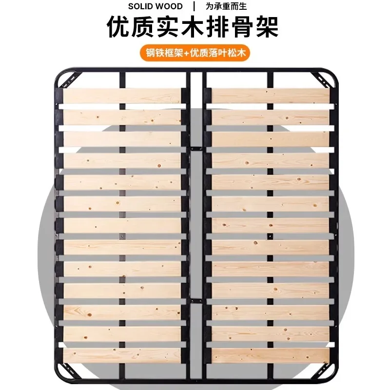 row skeleton bed board support frame tatami bed frame 1.8 meters 1.5 meters no bedside foldable solid wood