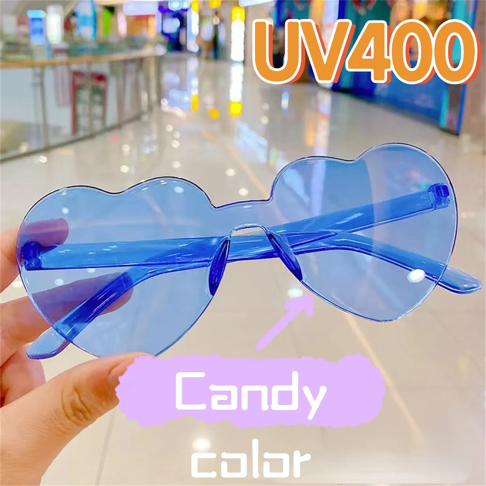 

Women’s Sunglasses Eyewear Protection Pure Color Cute Heart Shape Transparent Outdoor Travel Sunglasses Sunglasses for Women