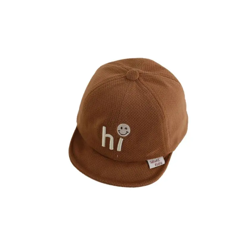 Autumn New Baby Hi Letter Cap Kids Boys Girls Adjustable Baseball Caps Children Soft Peaked Cap Newborn Infant Sun Hat Bonnet