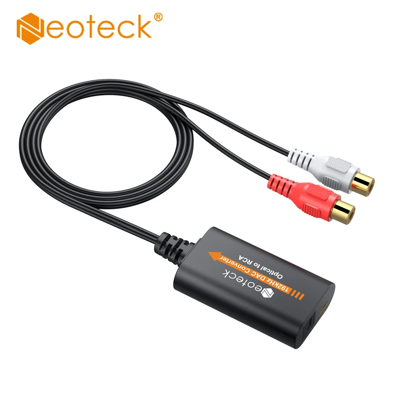 Neoteck 192kHz dac konverter spdif zu rca digital zu analoger audio konverter optischer toslink zu rca audio adapter