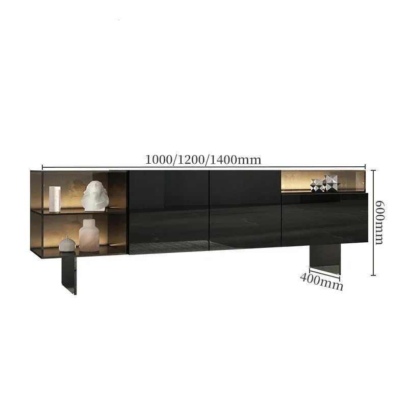 

Light Luxury Suspension TV Cabinet and Tea Table Combination Modern Minimalist Living Room Acrylic TV Stand 1