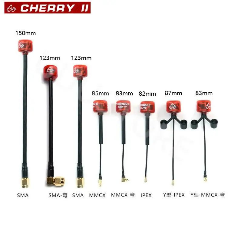 RUSHFPV Cherry 2 II 5.8G 1.8DBI FPV Antenna LHCP RHCP SMA UFL IPEX MMCX for FPV Freestyle Analog Racing Drones DIY Parts