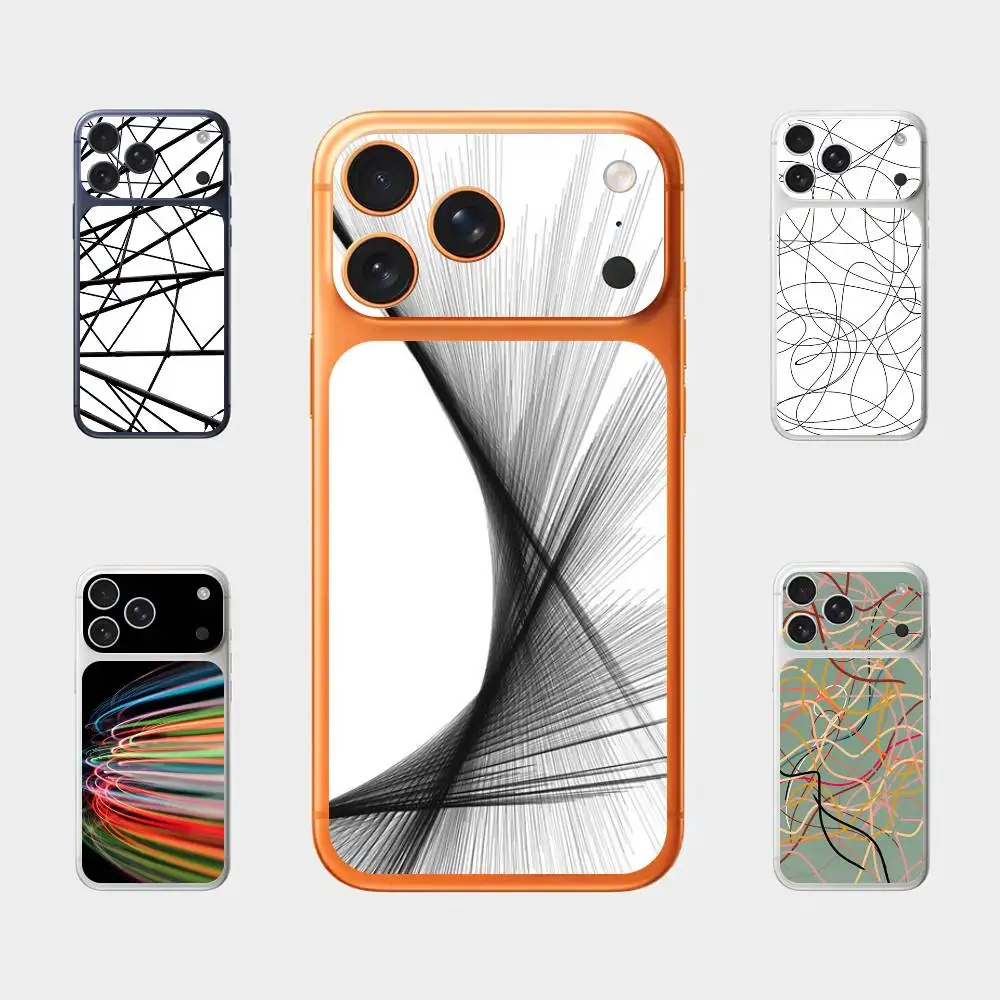 

Interlaced lines Plain Decal Skin for iPhone17 Pro Max Mini Back Film Cover Wrap Screen Protector Anti-scratch Durable Sticker