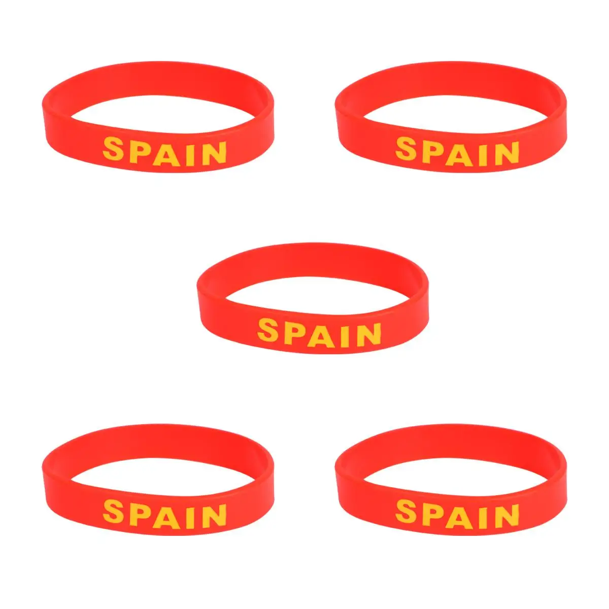 

Silicone Wristband 10 Pcs Fashion Country Flag Decorative Bracelets Banner One Size Fits Most Sports Accessories