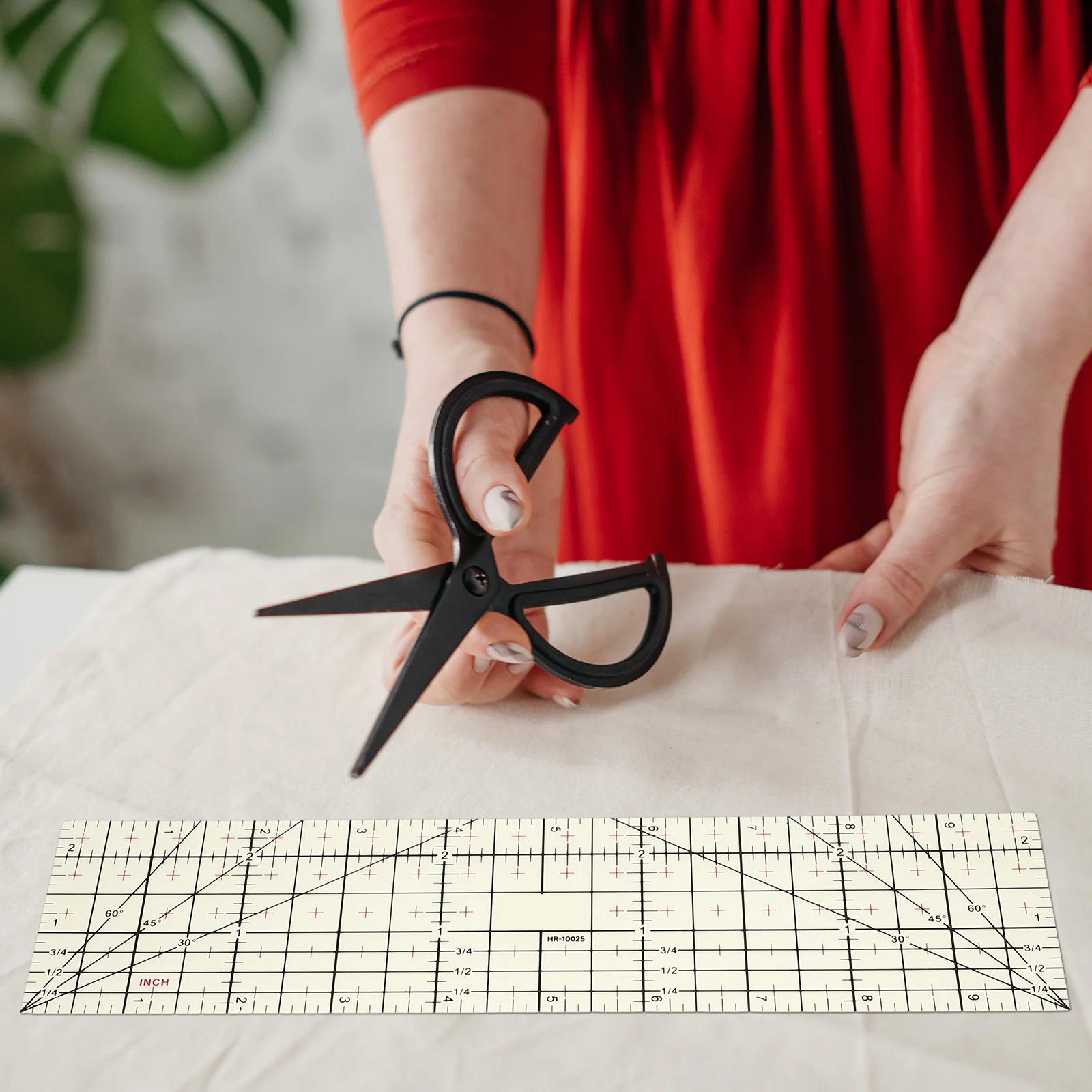 Professional Hot Ironing Ruler Heat Proof 25Cm Thin Measuring Tool for Sewing Tailoring Craft Ironing Ruler with Stable