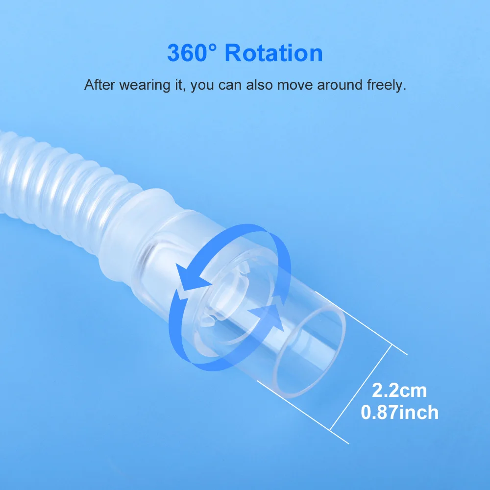 CPAP Elbow Tubing Connector Extension Short Tube for AirFit F40 Full Face Mask CPAP Mask Mouth and Nasal Mask for Sleep Apnea ﻿ view 2