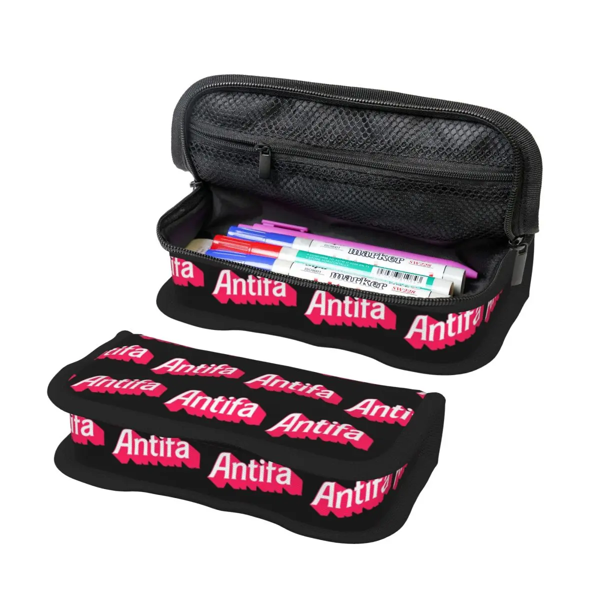 

Antifa Pencil Case for Kids School Pen Box Pencil Bag Stationery Supplies Pen Holder Bag