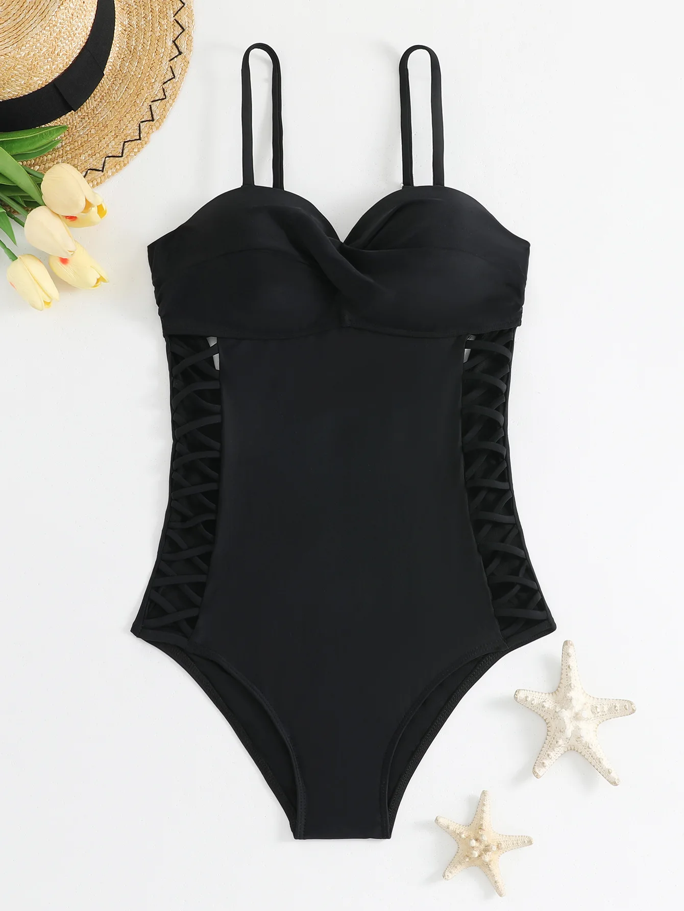 2026 Russischer harter Push-Up-Einteiler-Body mit Ausschnitt, sexy Bauchkontrolle, Badeanzug, sexy Sling-Korsett, Bikini-Tops, Sommerurlaub