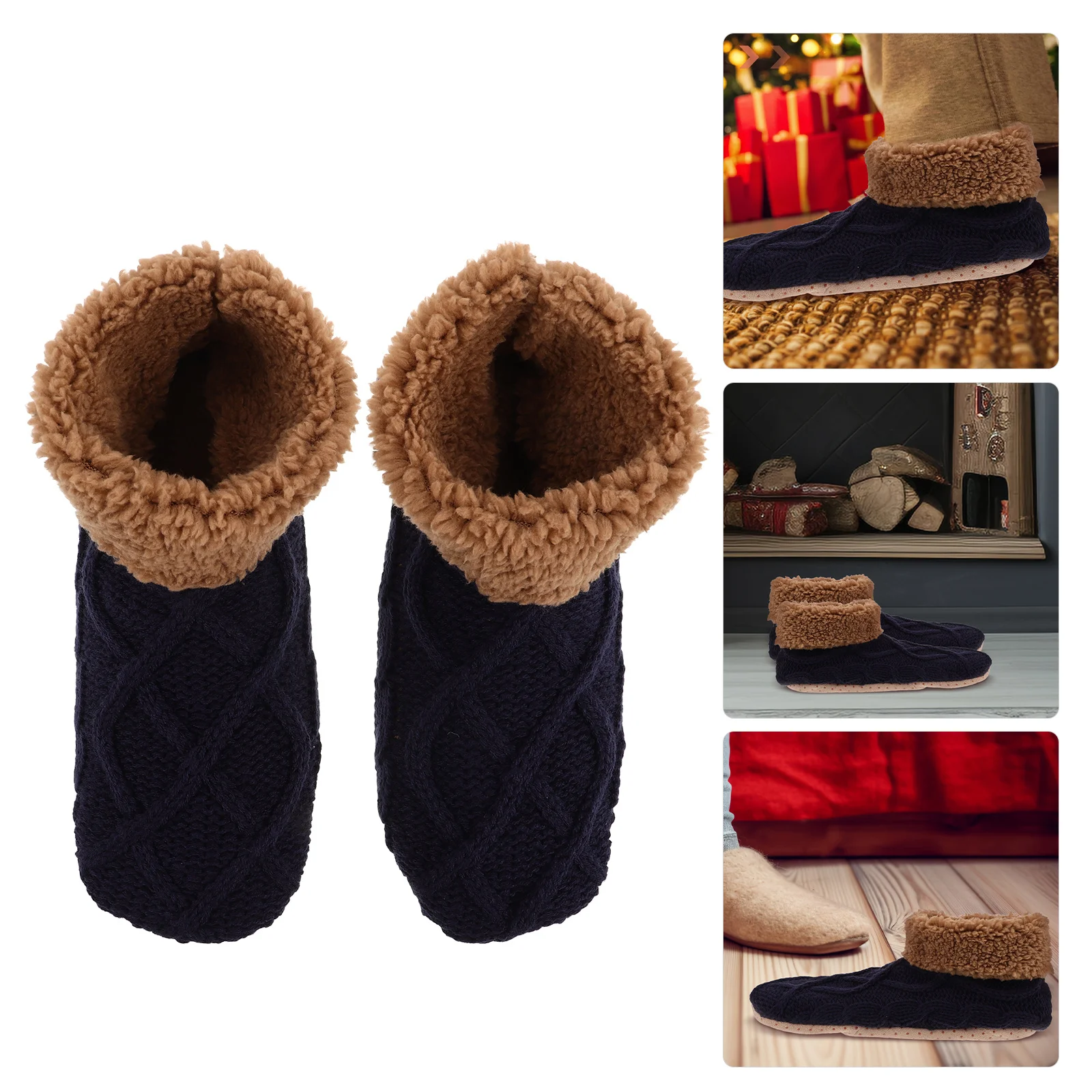 

Thermal Winter Floor Socks Women Non-Slip Warm Slipper Socks Thick Comfortable Indoor Cold Weather 39-42 Boot Slippers Women