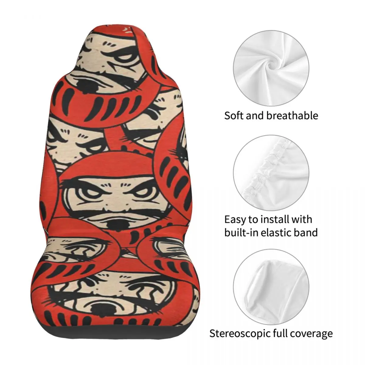 Japanese Dolls By Noeldelmar Car Seat Cover Custom Printing Universal Front Protector Accessories Cushion Set