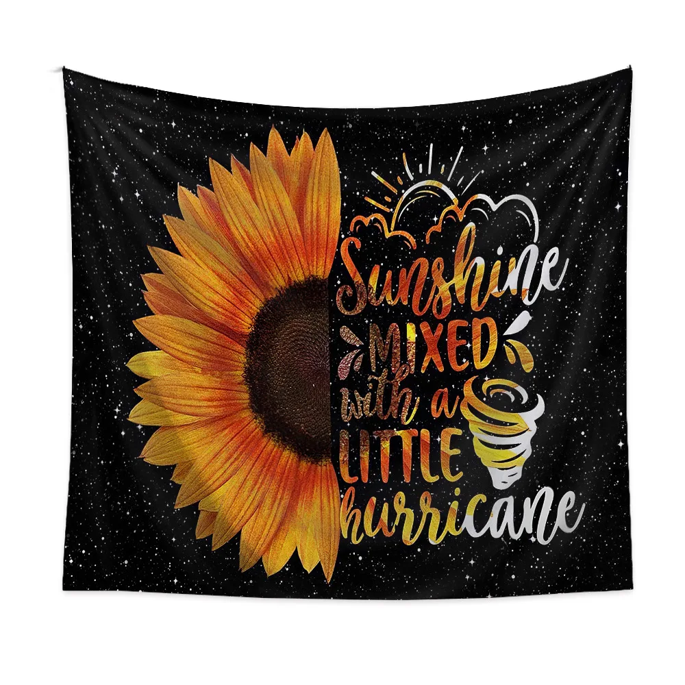 73X95CM Bohemian Tapestry Decorative Cloth Background Cloth Sunflower Tapestry Custom Ins Tapestry Living Bedroom Decoration