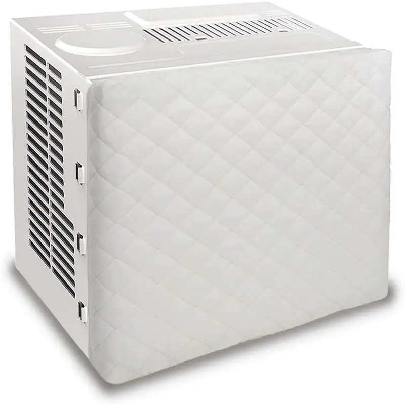 Winter Window Indoor Air Conditioner Cover White Inside Window Ac Unit Protection Cover with Elastic Straps Insulation Defender - Image 7