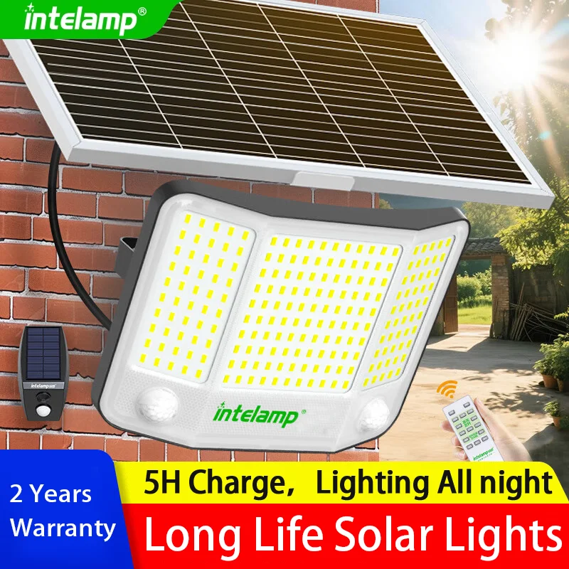 

High Bright Solar Lights Outdoor Modes Motion Sensor Super Bright Wall Lamp Waterproof Street Light for Garden Yard Path Garage