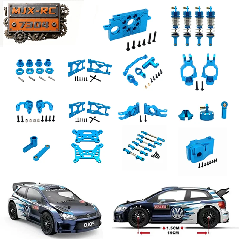 RC Car 100% applicable MJX 7303-7304 Spare Parts Car shell Metal version Pull Rod Servo Swing Arm Tire