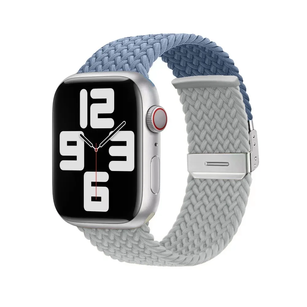 Bracelete de laço trançado para Apple Watch, Pulseira elástica, iWatch Series 9, Se, 7, 6, Ultra 8, HK9, HK8 Band, 44mm, 40mm, 45mm, 42mm, 38 milímetros, 49 milímetros