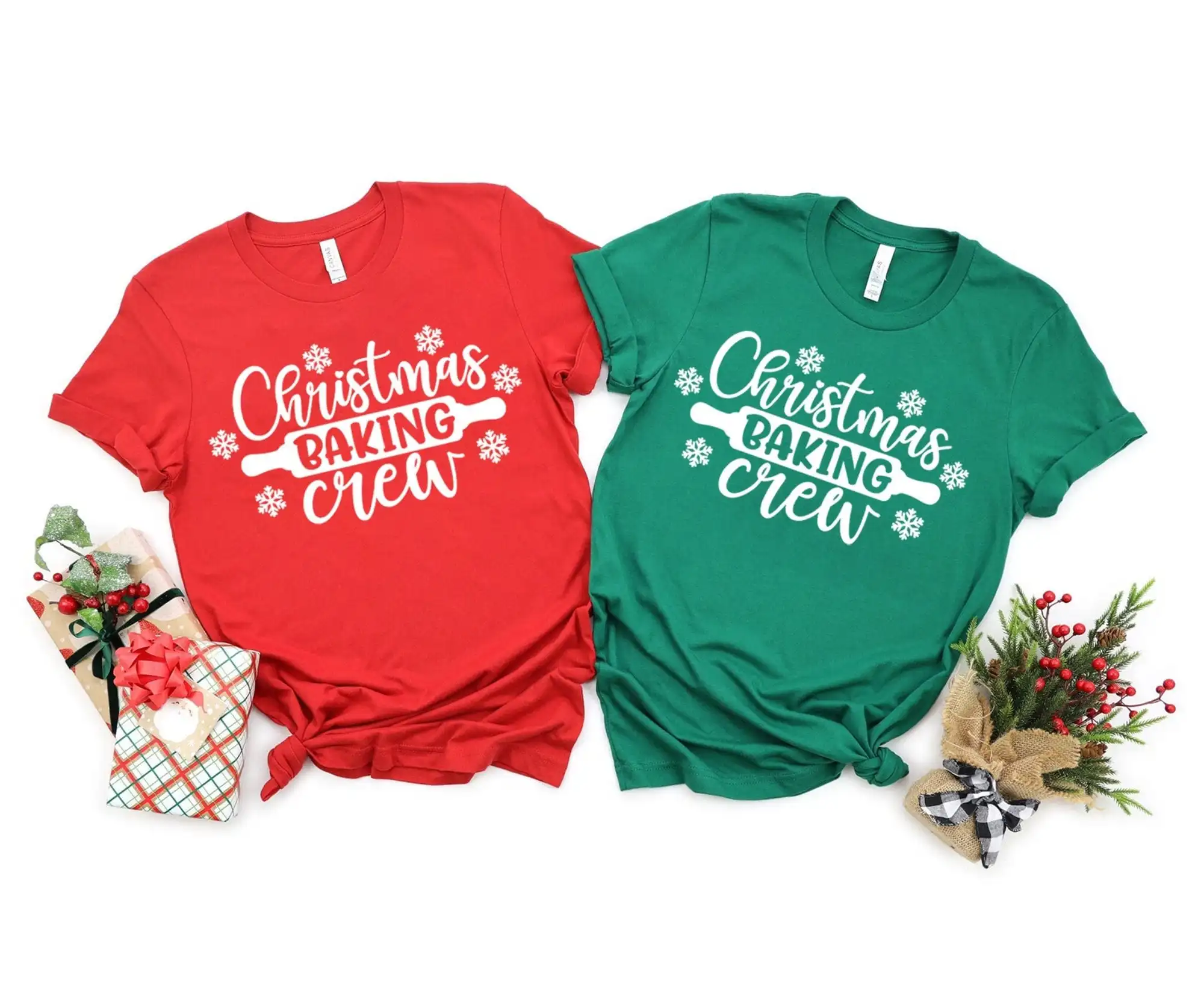 Christmas Baking Crew T Shirt Team Matching Women's Cookie