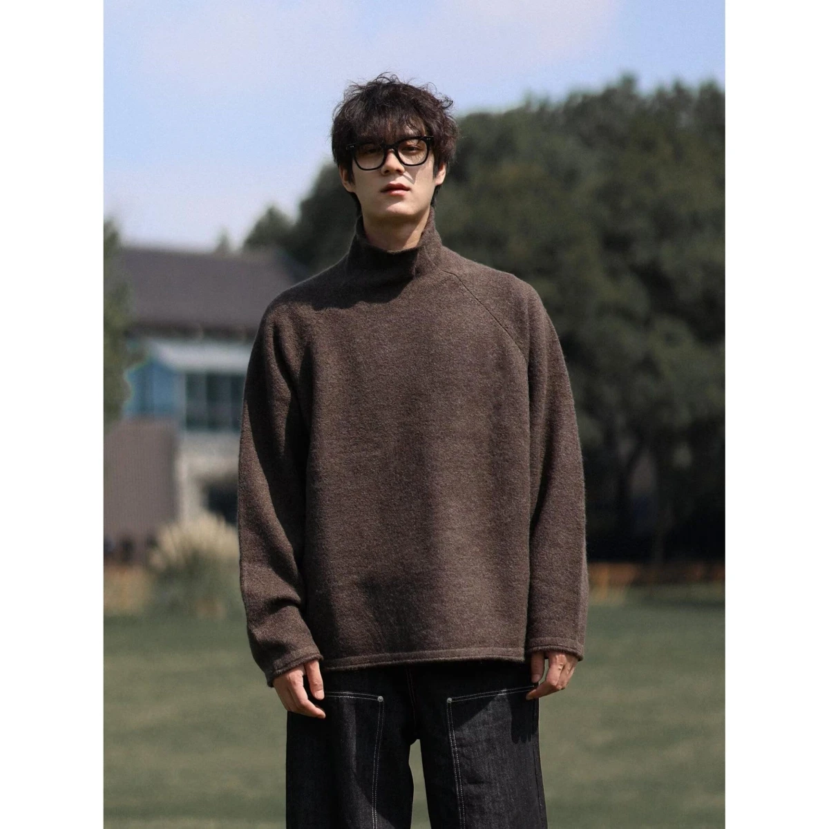 

Slim Fit round Ne Knitted Sweater Trendy Men's Faion Autumn Winter Base irt New 2024 Sli Soft Cotton Casual Top