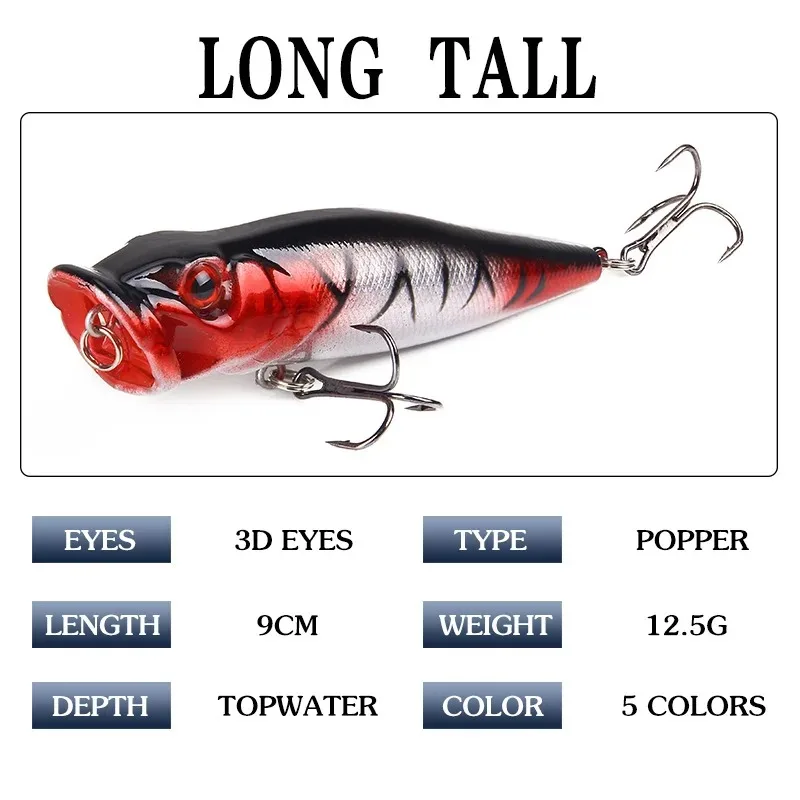 Lua Bait Wave Crawler Popper de superficie – señuelo duro - imagen 3