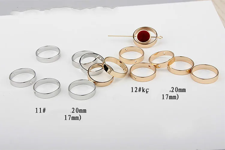 Diy Minimalist Geometric Earrings Earrings Accessories Pure Copper Plating Gold and Silver Double Hole Circular Earrings Jewelry