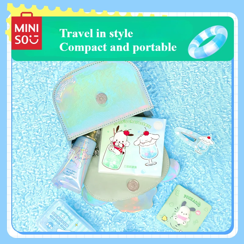 MINISO Sanrio Colorful Summer Series Pearl Crossbody Bag Portable Cosmetic  Cinnamoroll Kuromi Children's Toy Birthday Gift