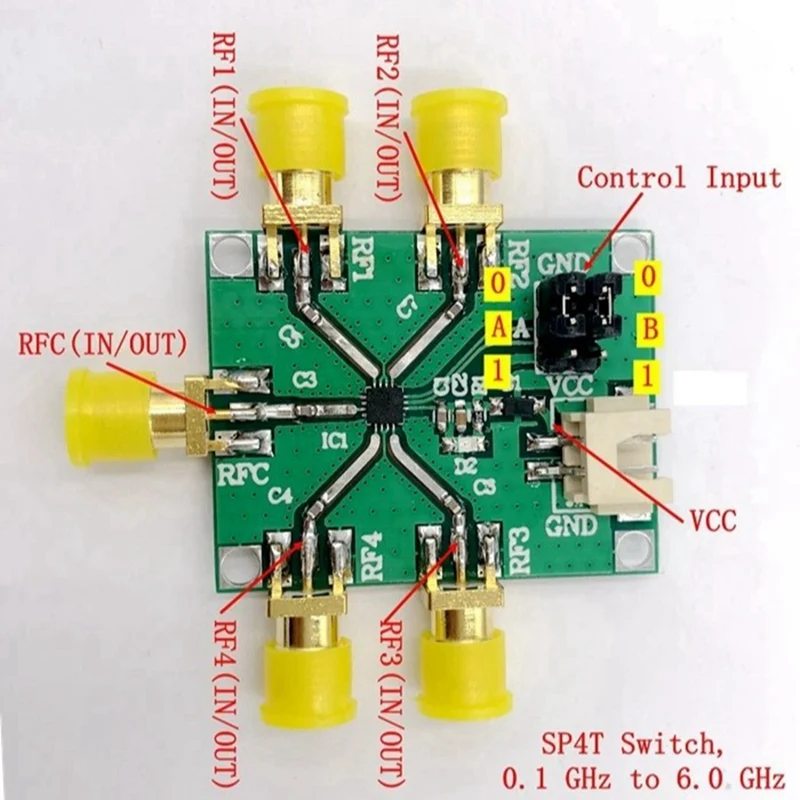 HMC7992 Modulo interruttore RF SP4T Non riflettente, ampio intervallo di frequenza 0,1 Ghz-6 Ghz ad alte prestazioni per la routing dei segnali