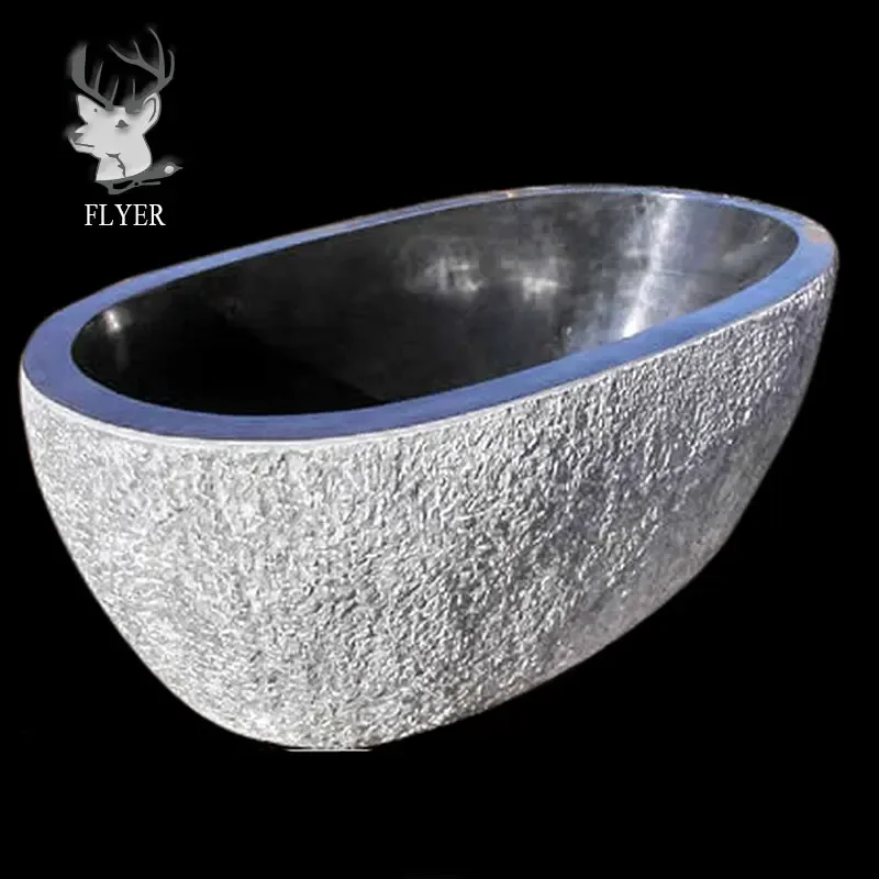 Bathroom Bathtub,Home Decoration Large Size Antique Stone Round Freestanding Marble Bathtub Price