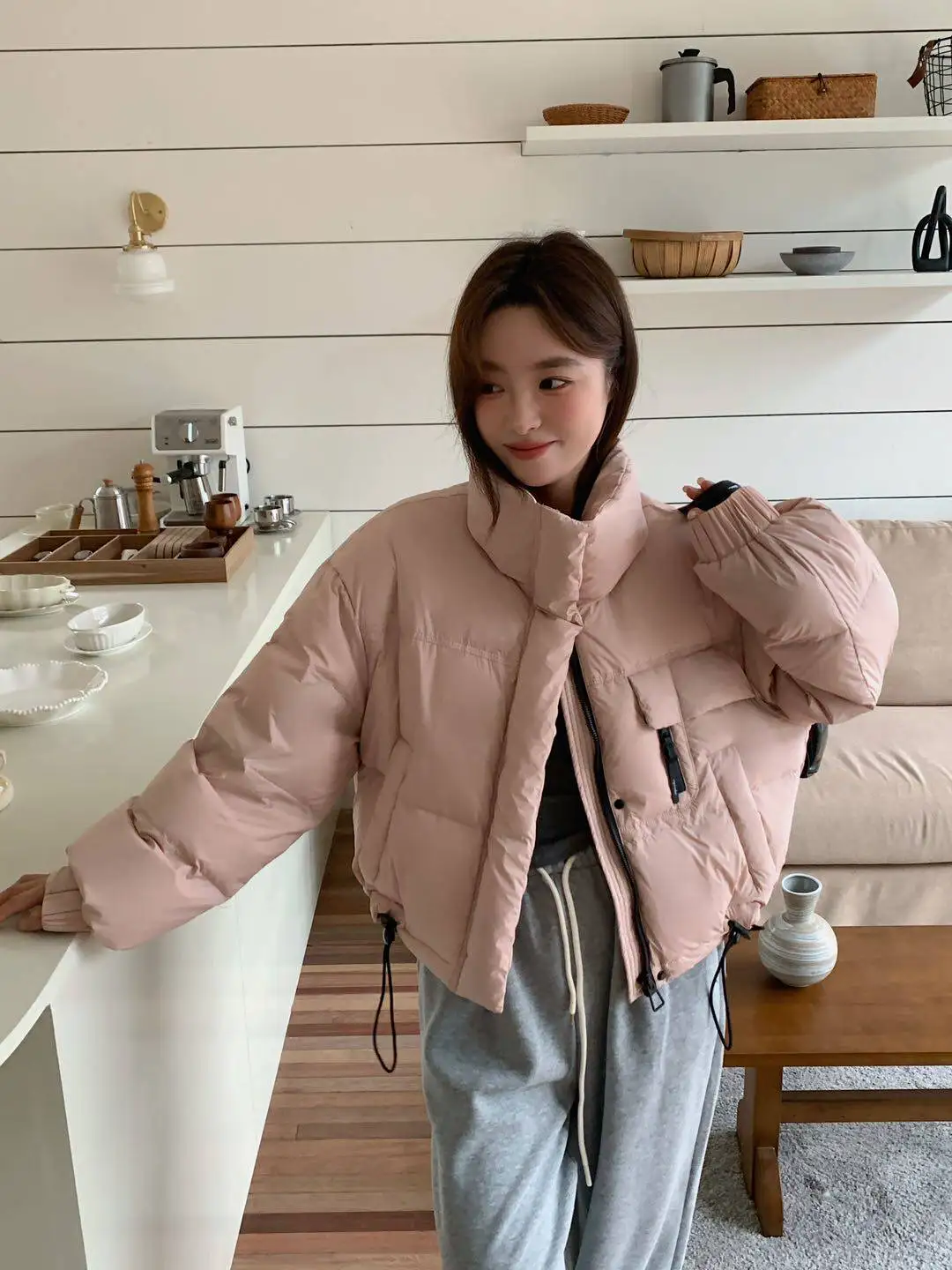 2026 Autumn Winter Women's Short Down Jacket Korean Stand Collar Puffer Jackets Women Warm Fashion Multicolor Thick Outerwear