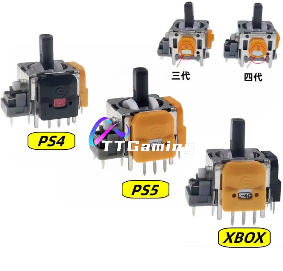 20PCS For PS5 PS4 Xbox series Hall Joysticks Effect Rocker Electromagnetic Analog Stick 4th High Precision Optimized Anti-drift