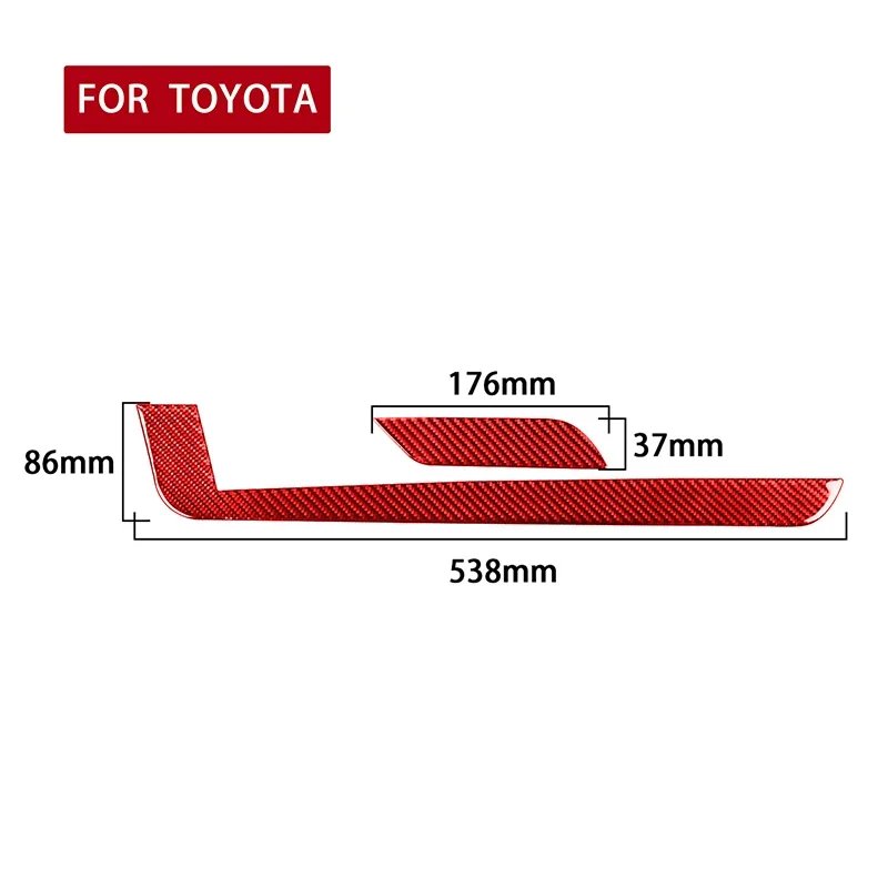 2 Pcs Scratch Resistant Car Central Control Gear Side Sticker for Toyota Tundra 2014 2015 2016 2017 2018 Styling Accessories