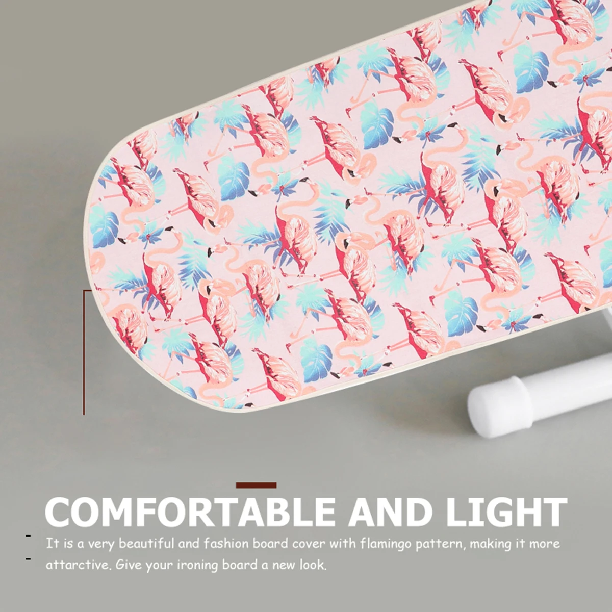 Ironing Board Cover Ironing Board Pad Replacement Heat Resistant Small Ironing Board Cover Durable Elegant Printed Pink Flamingo