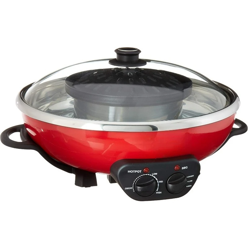 

Горшки для горячих горшков (Клен Наслаждайтесь Suki Hot Pot Shabu с грилем для барбекю)