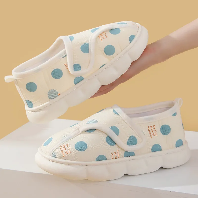 Summer Bag Heel Breathable Pregnant Woman Soft Sole Indoor Postpartum Cotton Slippers Spring Confinement Shoes Maternity