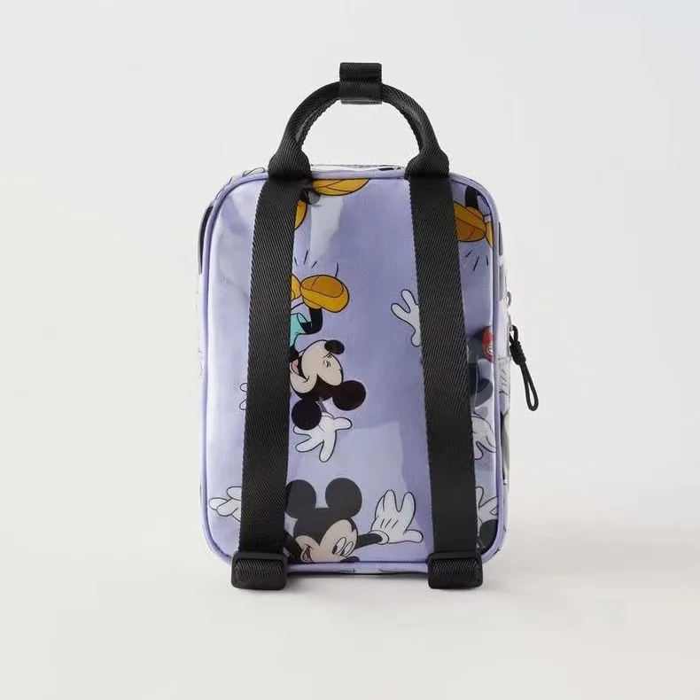 Children\'s Bag Cartoon Fashion Casual Two-shoulder Bags Purple Schoolbags For Boys Girls Mickey Mouse Print Cute Mini Backpack