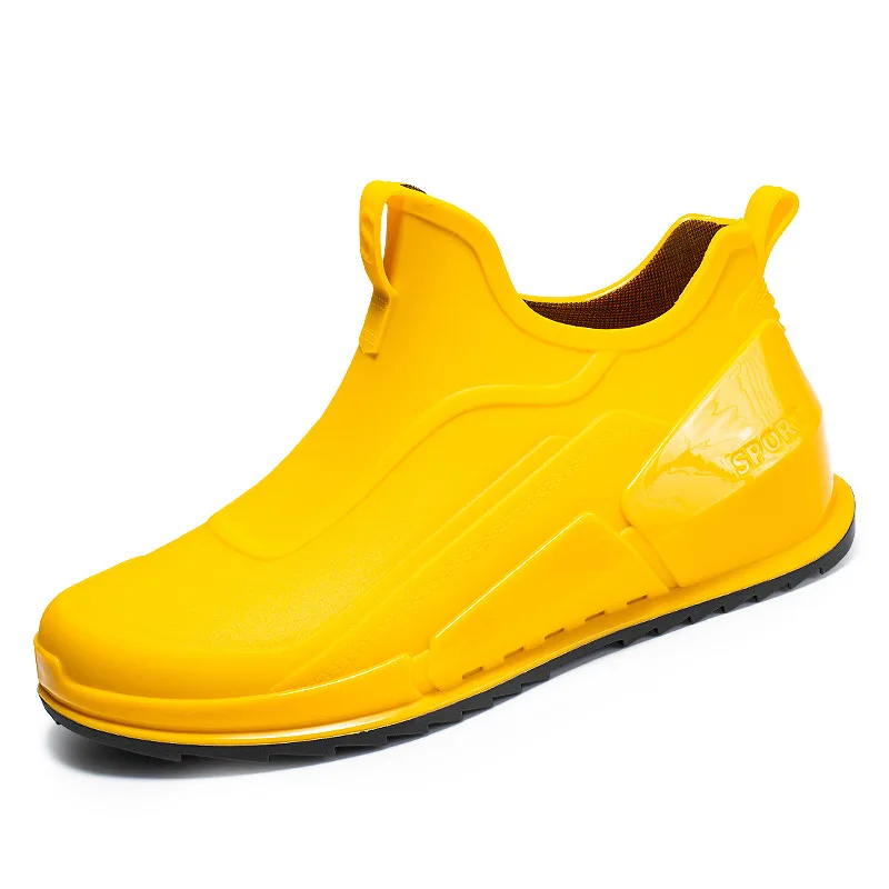 Men's Short Tube Fashionable Outdoor Waterproof Shoes Fishing Rubber Shoes Anti Slip Lightweight Set Shoes Women Water Shoes