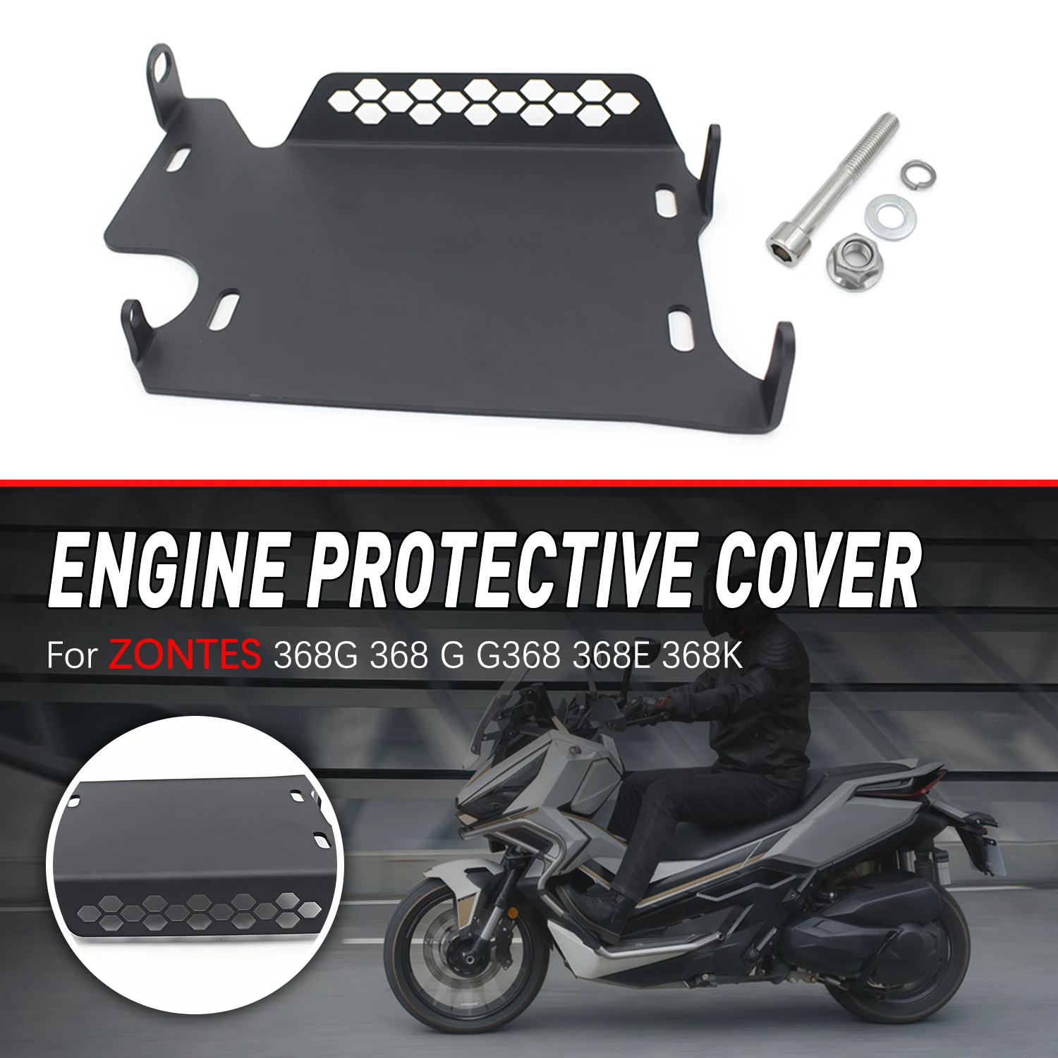 Motorschutzabdeckung, Fahrgestellschutz, Unterfahrschutz, Bauchschutz für ZONTES 368G 368 G G368 368E 368K Motorrad-Zubehör